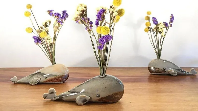 یوشیکو کوزاوا و ساخت گلدان‌های سرامیکی زیبا شبیه حیوانات