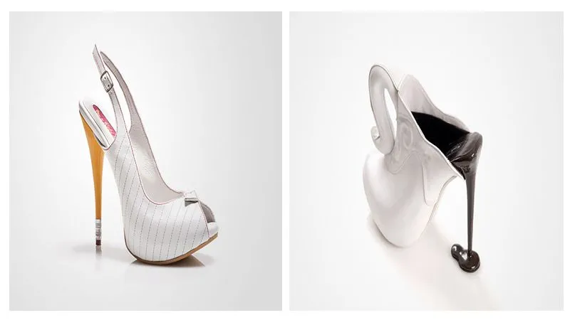 طراحی متفاوت و خلاقانه کفش پاشنه بلند و زنانه