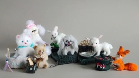 خلاقیت در ساخت عروسک‌های مینیاتوری حیوانات