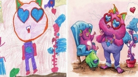 نقاشی کودکان الهام بخش هنرمندان حرفه‌ای