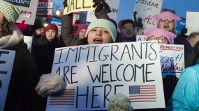 تظاهرات حمایت از مهاجران