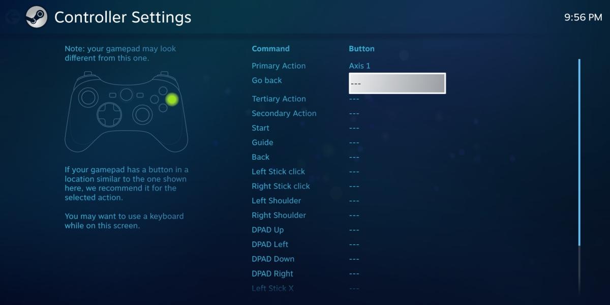 تنظیمات دسته در استیم - 724press.com