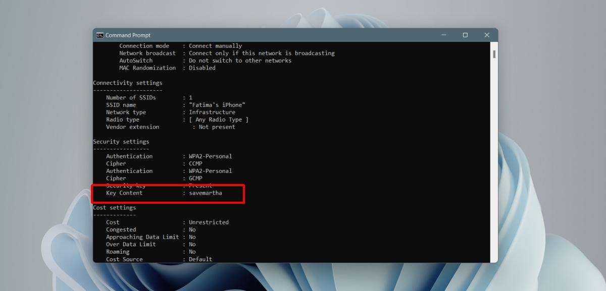 پنجره command prompt ویندوز ۱۱