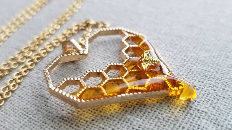 جواهرات جذاب شبیه کندوی زنبور عسل