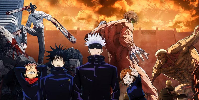 انیمه های معروف ماپا مثل جوجوتسو کایسن،حمله به تایتان و مرد اره ای-724press.com