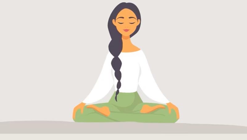 دختری جوان در حال مدیتیشن و مراقبه-724press.com