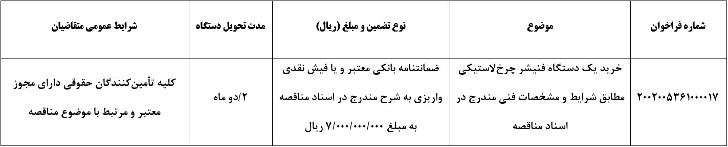 مناقصه عمومی دو مرحلهای (نوبت اول) شهرداری بیرجند