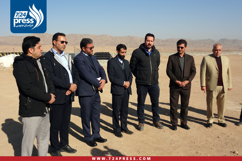 بازدید مسئولان از روند پیشرفت پرژه تصفیه فاضلاب شهر قاین