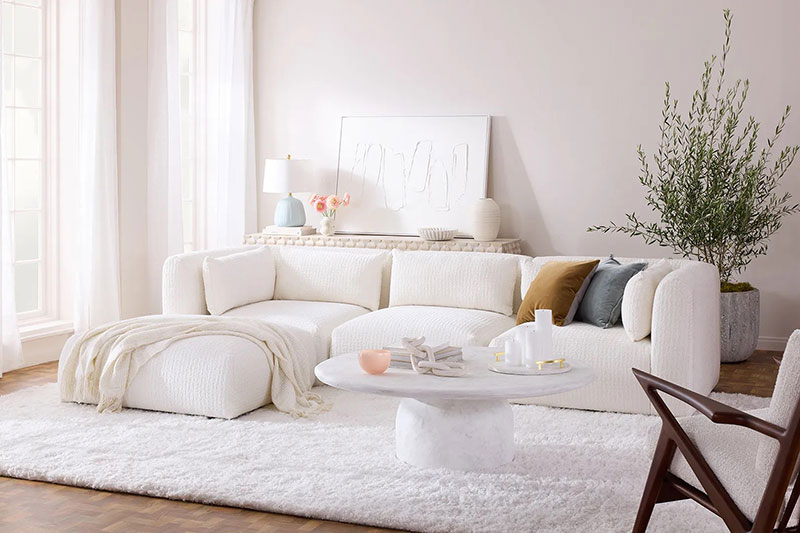 مبلمان سفید رنگ-724press.com