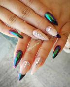 metallic-rhinestone-nails