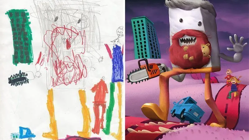 نقاشی کودکان الهام بخش هنرمندان حرفه‌ای