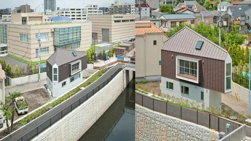 طراحی توأم باخلاقیت خانه‌ای کوچک در ژاپن توسط معماران آتلیه میزوییشی