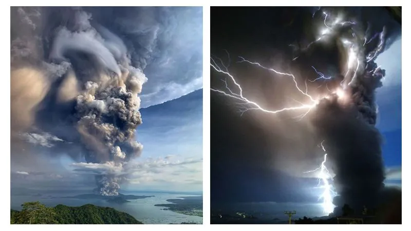فوران آتشفشان در فیلیپین