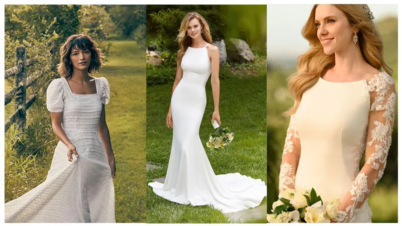 مدل لباس عروس با طراحی مینیمال، ویژه تابستان 2021